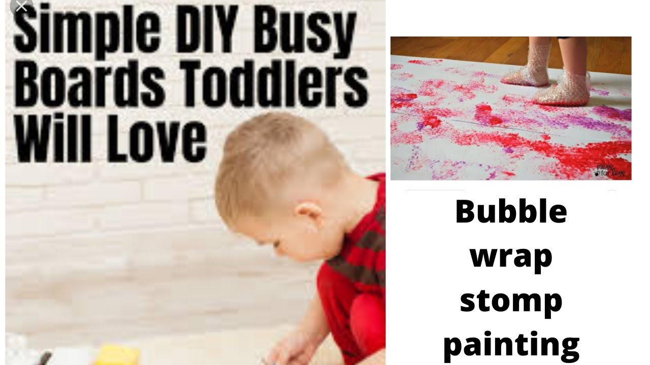 DIY Baby Entertainment |Ultimate DIY Sensory Board|Toddler videos| Bubble Wrap Painting