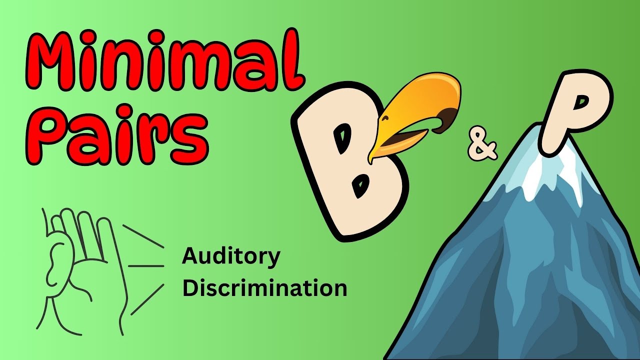 Minimal Pairs B and P Auditory Discrimination! Speech Practice Video Initial Consonant | Interactive