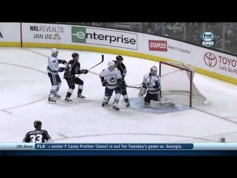 Kings no goal in 3rd high stick Vancouver Canucks vs LA Kings 1/13/14 NHL Hockey