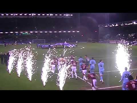 Match day pyrotechnics at Turf Moor - Burnley FC