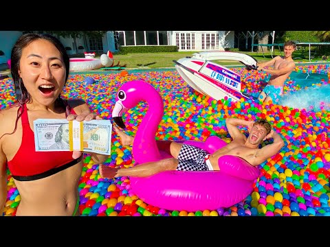 LAST TO LEAVE THE BALL PIT WINS $10,000!!