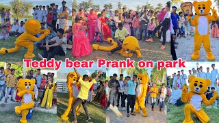 Teddy bear prank on park full funny dance video 😂 #teddyboy #01team #vairal