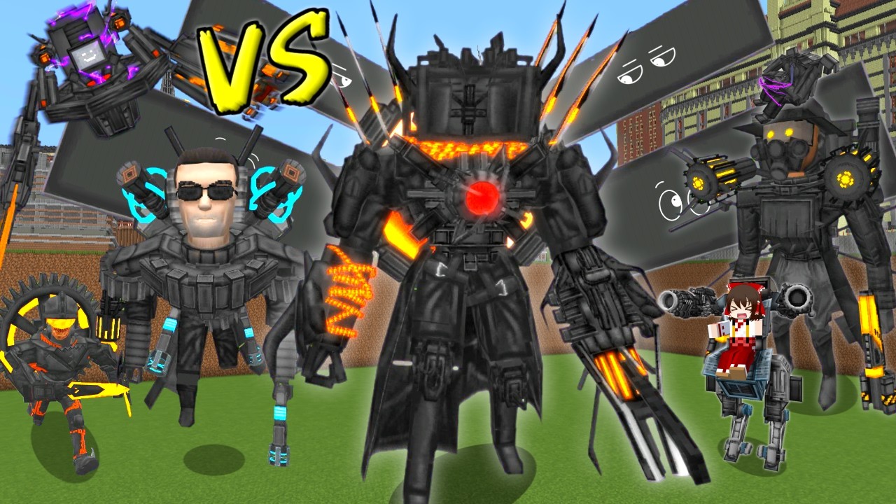 【マイクラ】闇落ちタイタンテレビマンが強すぎる！スキビディトイレ！【ゆっくり実況】