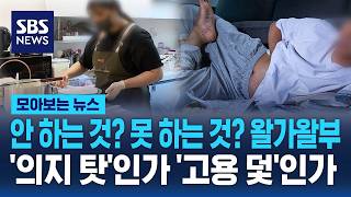 안 하는 것? 못 하는 것? 왈가왈부..'의지 탓'인가..'고용 덫'인가 / SBS / 모아보는 뉴스