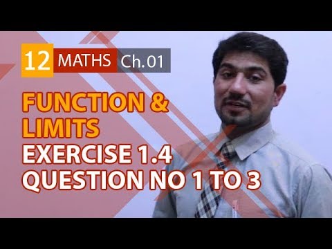 2nd Year Math, Ch 1 - Exercise 1.4 Question no 1 to 3 - 12th Class Maths