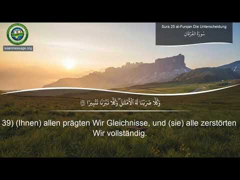 Quran Surah 25 Al-Furqan (German translation)