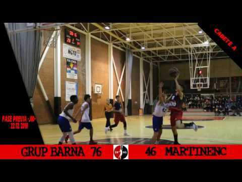 2018 GRUP BARNA vs MARTINENC F1-J10 CADETE A