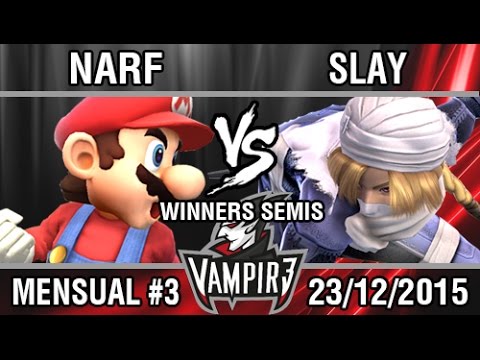 [Vampir3 Mensual #3] Narf (Mario) vs Slay (Sheik) SSB4 Winners Semis - Top 8