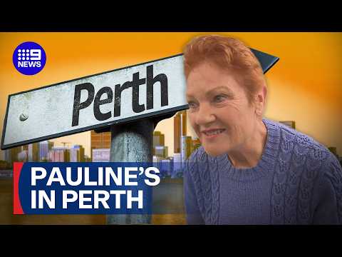 Protests erupt after Pauline Hanson lands in Perth | 9 News Australia