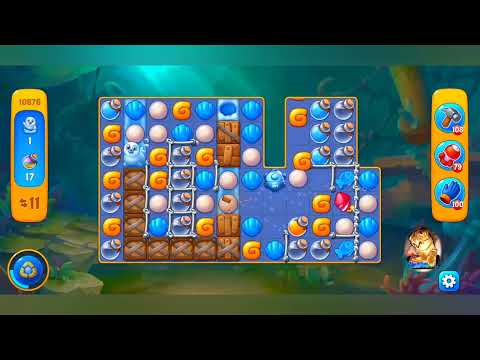 фишдом 2022  #  10876 уровень - прохождение без бустеров # Fishdom,   10876  level - no Boosters.