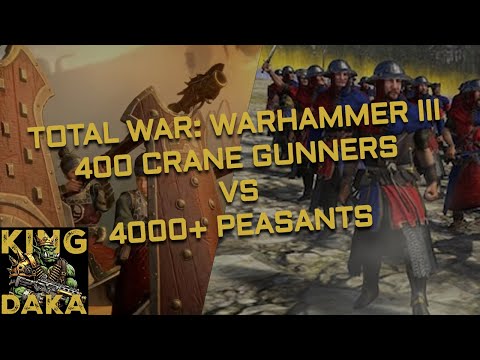 Total War: Warhammer III - 400 Crane Gunners VS 4000+ Peasants