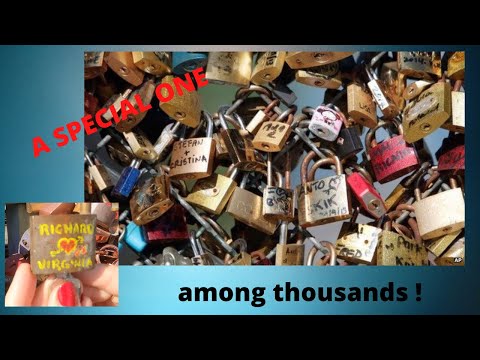 Adding our LOCK to the LOVE LOCK BRIDGE in COLOGNE
