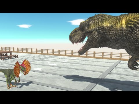 Dilophosaurus vs ALL UNITS in Shopping Mall Animal Revolt Battle Simulator