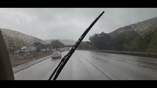 Driving up The Grapevine on I-5 in Southern California. Quite the climb!