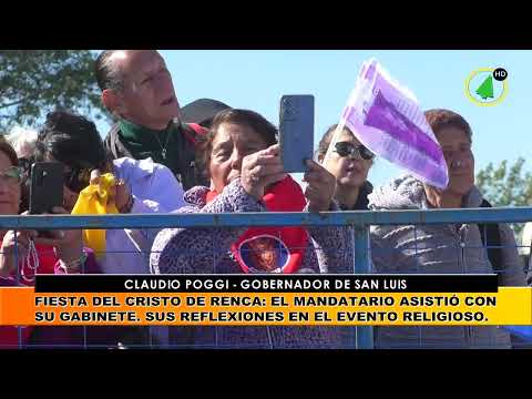Gobernador de San Luis, Claudio Poggi, y su gabinete participaron de la Fiesta del Cristo de Renca.