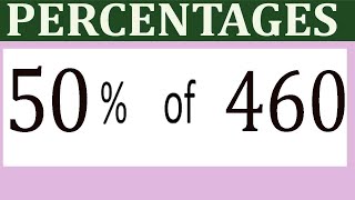 Percentages     50      Percentage(%)    of   460