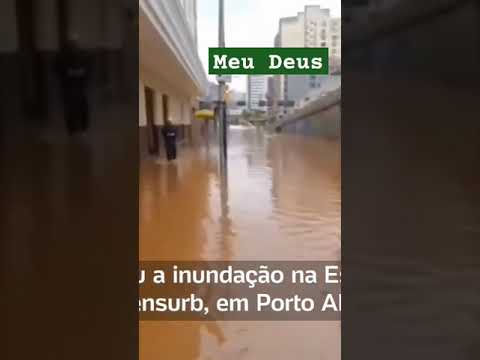 Estação De trem Alagada #chuvas #portoalegre #rs #riograndedosul #viral #urgente #inundações