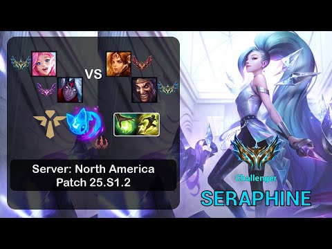 Seraphine Support + Varus vs Leona + Draven - NA Challenger - Patch 25.S1.2