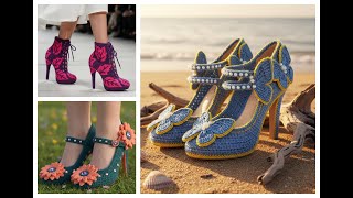 Crochet High Heel Design Collection | Elegant & Artistic Style#design #crochet