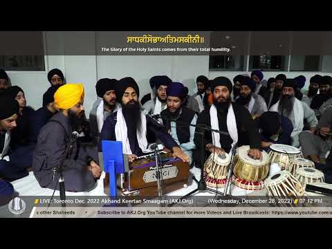 075 Bhai Sangatren Singh Jee Ludhiana at Toronto Dec  2022 Akhand Keertan Smaagam