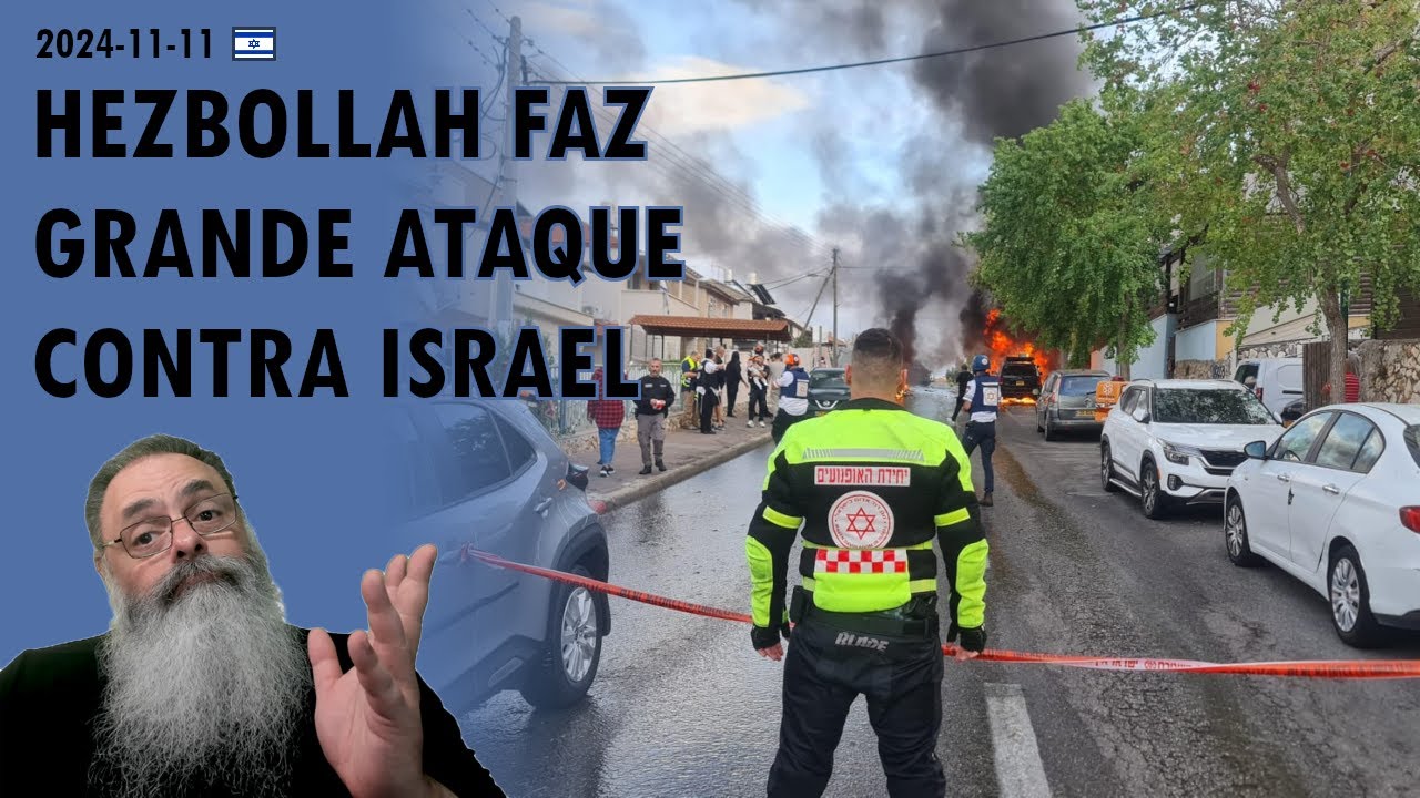 #Israel 2024-11-11: HEZBOLLAH faz LANÇAMENTO de MAIS de 90 FOGUETES contra o NORTE de ISRAEL