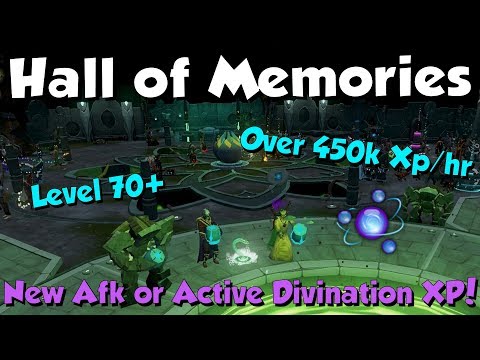 New! Hall of Memories! Great XP! [Runescape 3] Non-AFK Over 450k Xp/hr!
