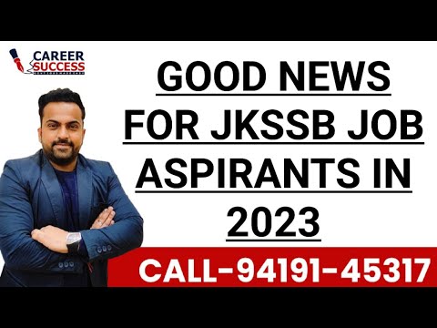 GOOD NEWS FOR JKSSB ASPIRANTS || Big Update || JKSSB Recruitment 2023@CareerSuccessjandK