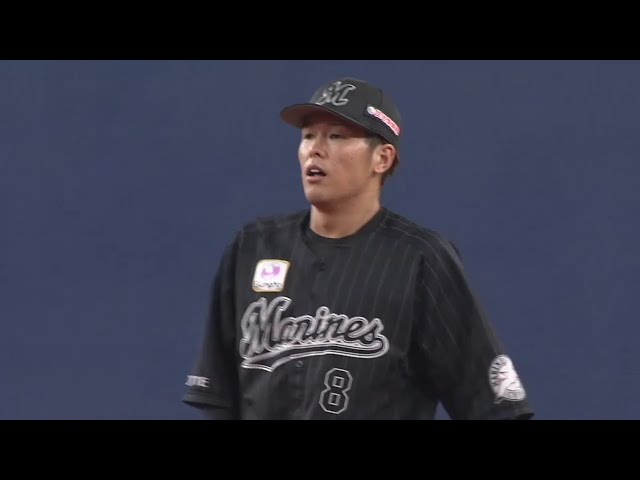 【6回裏】マリーンズ・中村 出塁を許さないダイビングキャッチ!! 2020/8/29 B-M