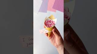 DIY mini paper flower bouquet #handmade #diy #craft #diyideas #shorts