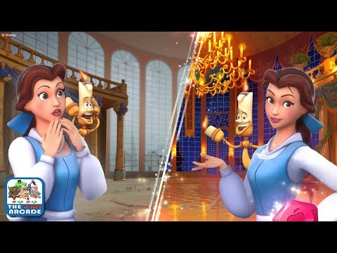 Disney Princess Majestic Quest - Helping Rebuild Belle & Beast's Mansion (iOS Gameplay)