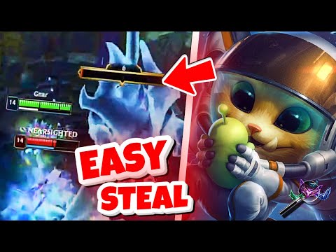 THIS IS THE BEST WAY TO STEAL BARON WITH GNAR 100% OF THE TIME!!! Season 13 Gnar Ranked Lol Gameplay