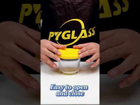 Mini Borosilicate Glass Containers: Leak-Proof Silicone Lids & Microwave Safe!#pyglass #kitchenware