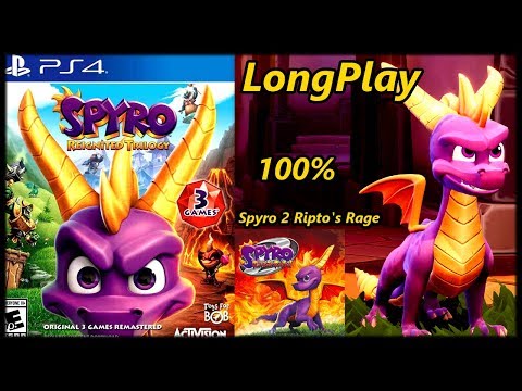 Spyro Reignited Trilogy (Spyro 2 Ripto's Rage) - Longplay 100% Full Game Walkthrough (No Commentary)