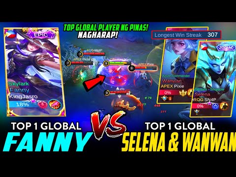 TOP 1 GLOBAL FANNY vs. TOP 1 GLOBAL WANWAN & SELENA! MOBILE LEGENDS