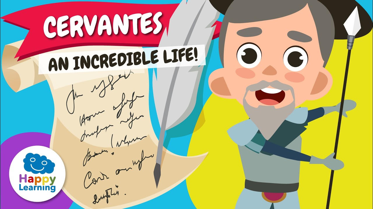 📖 MIGUEL DE CERVANTES: The writer who changed the history! | WORLD BOOK DAY @HappyLearningEN