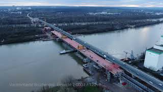 Der Baufortschritt der Schiersteiner Brücke im Video