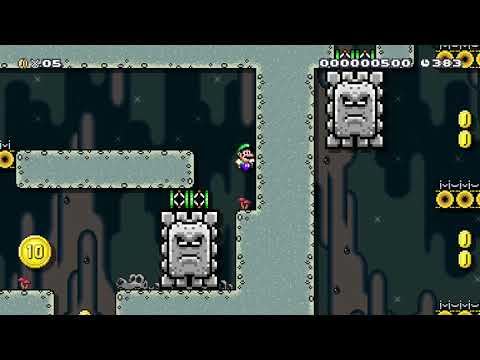 ドッスン先生の三角跳びレッスン Thwompoline by CTRX - Super Mario Maker 2 - No Commentary 1bz