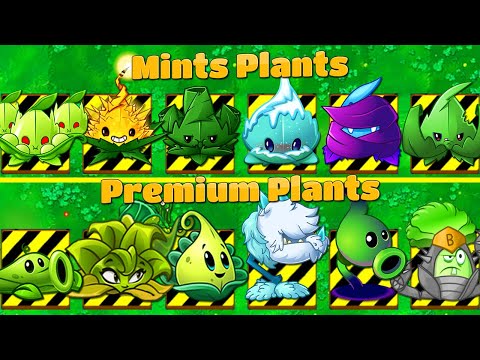 PREMIUM Plants vs MINTS Plants Max Level Power-Up! in Plants vs Zombies 2 (PVZ2 Version 8.8.1)