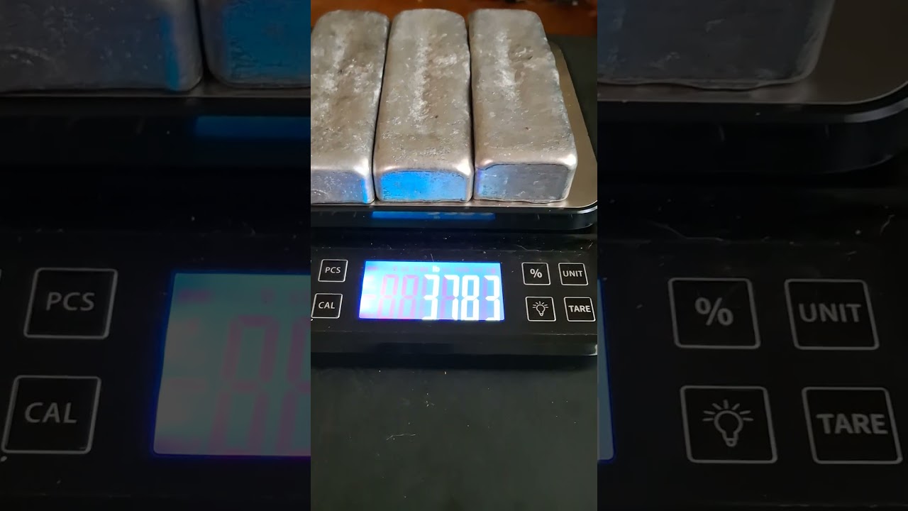 This is a total weight of all the aluminum ingots I poured