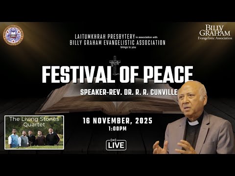 FESTIVAL OF PEACE 2025 | Speaker - Rev. Dr. R. R. Cunville  | 16 Nov. 2025 | 1:00 PM