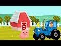 Blue tractor sings a song Old Macdonald Had a Farm