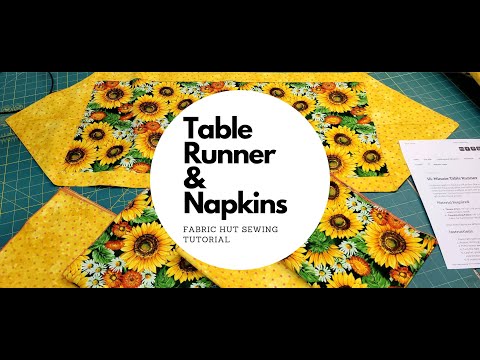 Table Runner and Napkins tutorial!