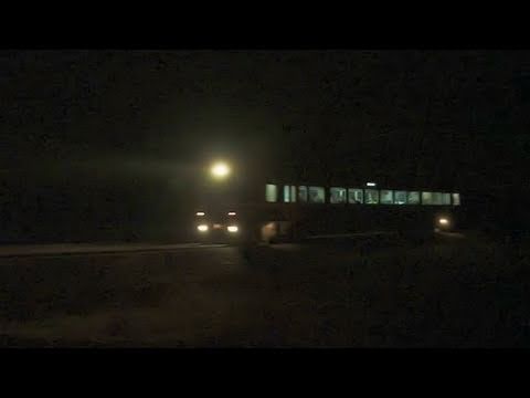 V/line Melbourne train in fog - "Sprinter" passenger railcar at level crossing - PoathTV Trains