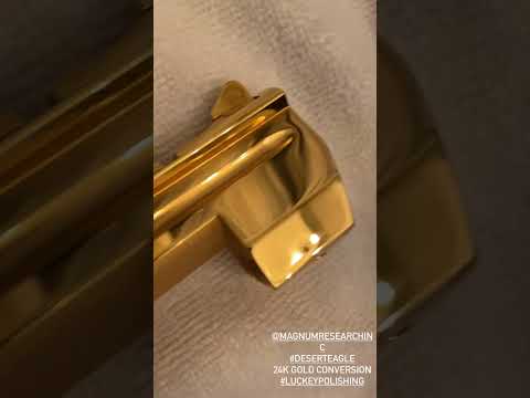 Desert Eagle Slide right out of the 24k Gold Tank! -LuckeyPolishing