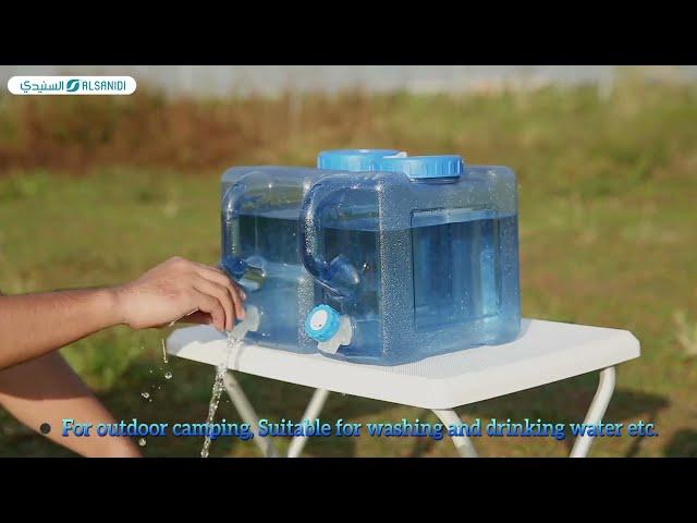 جركل ماء بلاستيك مع بزبوز 18 لتر - تخزين مياه آمن وصحي، سهل الحمل والنقل، سهل التعبئة والتنظيف،ضمان سنتان