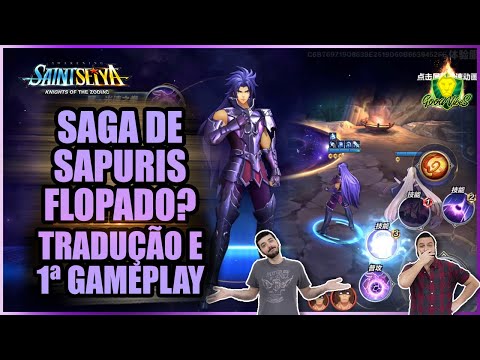 PRIMEIRA GAMEPLAY e TRADUÇÃO do SAGA de SAPURIS - VEM para ser META? - Saint Seiya Awakening