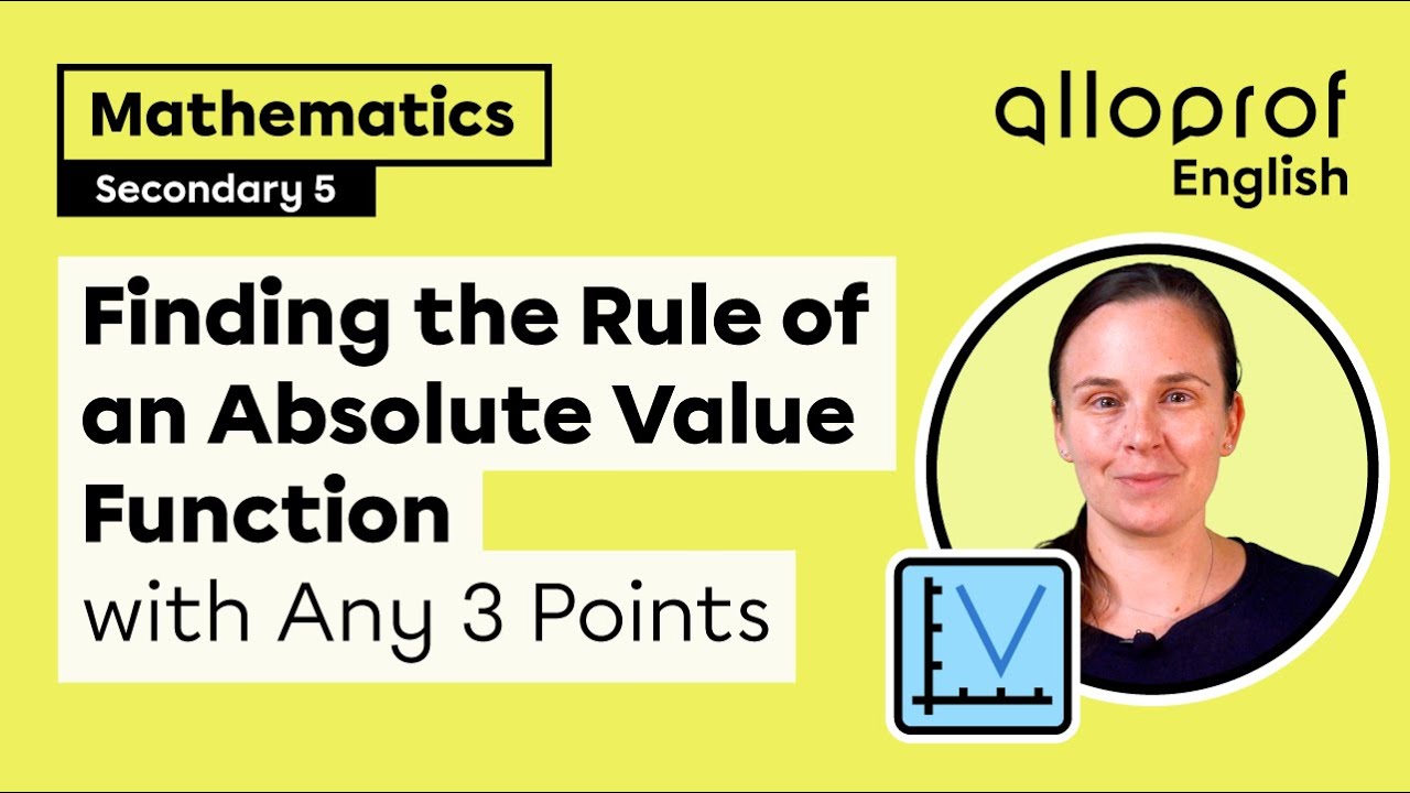 Finding the Rule of an Absolute Value Function with Any 3 Points