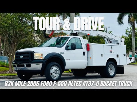 Tour & Drive: 83k Mile 2006 Ford F550 4x4 6.0L Altec AT37-G Insulated Utility Bucket Truck
