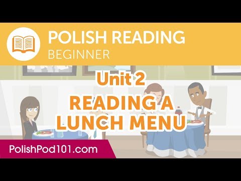 Polish Beginner Reading Practice - Reading a Lunch Menu