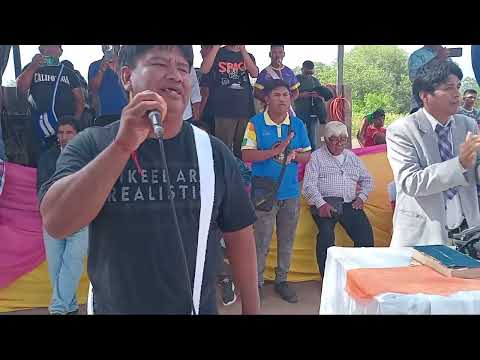 10°Aniversario Grupos De Danza estrella del Oriente Miraflores Chaco cantando;Evelio Selaya En Vivo